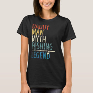 Camiseta Orgulloso Papá El Legendario Pescador Retro Vint