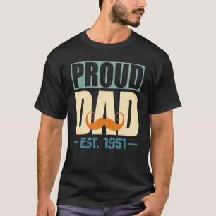 Camiseta Orgulloso papá Est.1951 El mejor papá papá del Día