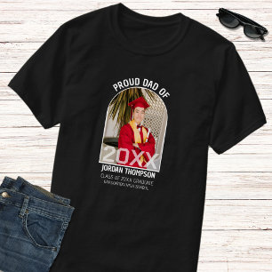 Camiseta Orgulloso Papá Foto en Arco Blanco y Negro Clase d