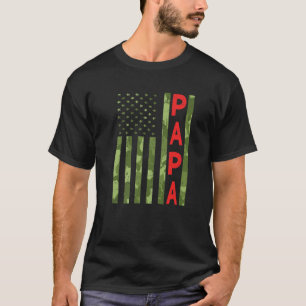 Camiseta Orgulloso papá gracioso camuflaje del Día del Padr