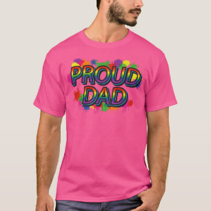Camiseta Orgulloso papá Orgullo Gay Retro Vintage Mes de Or