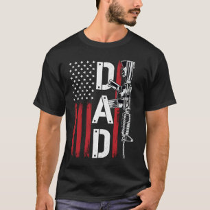 Camiseta Orgulloso papá papá derechos de armas AR 15 grasa 