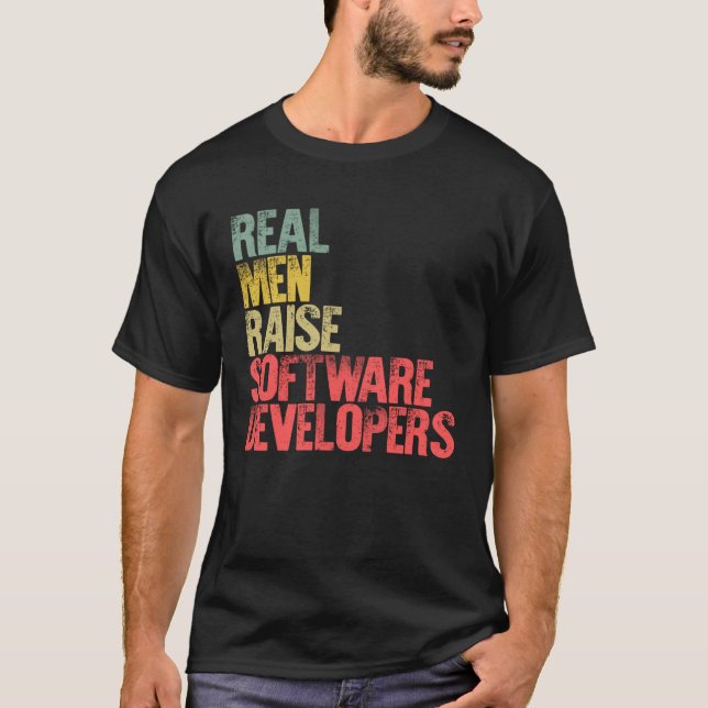 Camiseta Orgulloso papá Real Men de criar desarrolladores d (Anverso)