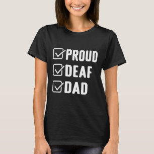 Camiseta Orgulloso papá sordo ASL Gesto sordo conciencia so