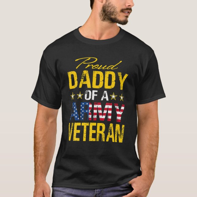 Camiseta Orgulloso Papi De Un Veterano Del Ejército De La B (Anverso)
