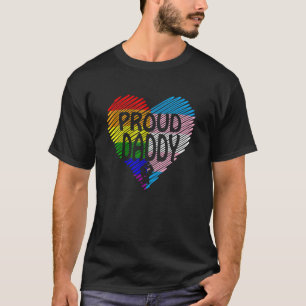 Camiseta Orgulloso Papi Lgbt Con Arcoiris Y Bandera Transgé