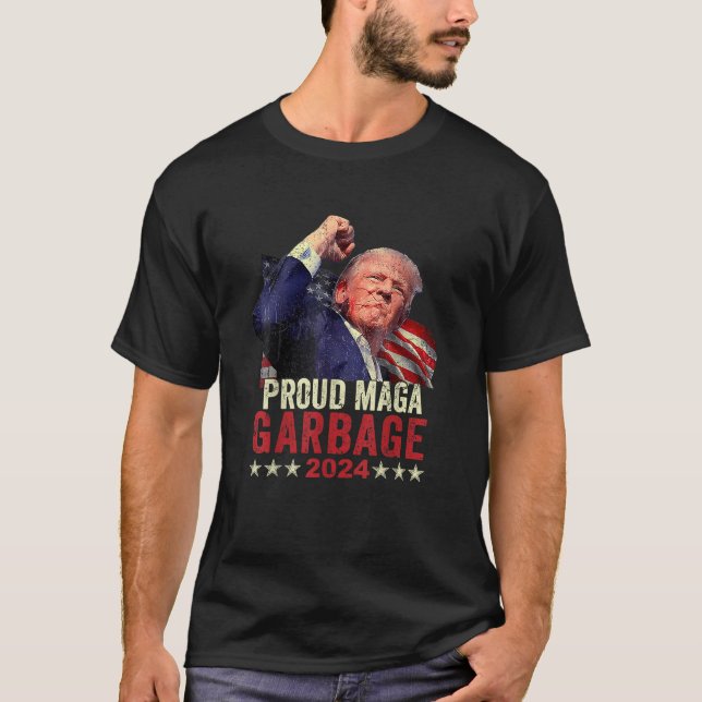 Camiseta Orgulloso partidario de la basura de MAGA (Anverso)