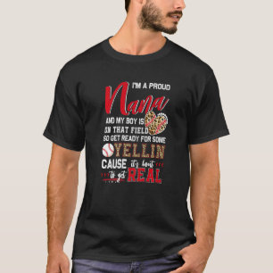 Camiseta Orgulloso partido de la familia de béisbol Nana Ba