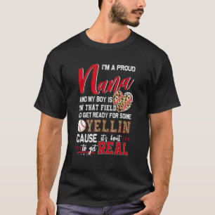 Camiseta Orgulloso partido de la familia de béisbol Nana Ba