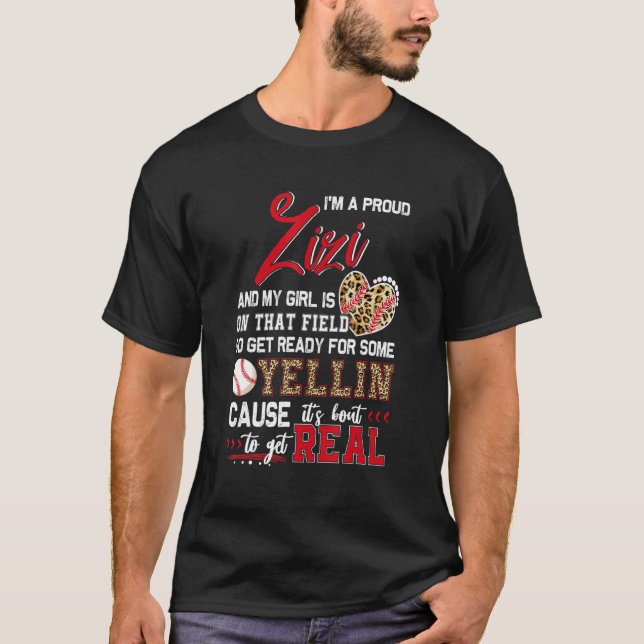 Camiseta Orgulloso partido de la familia de béisbol Zizi (Anverso)