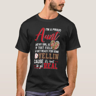 Camiseta Orgulloso partido de la tía de béisbol Familia de 