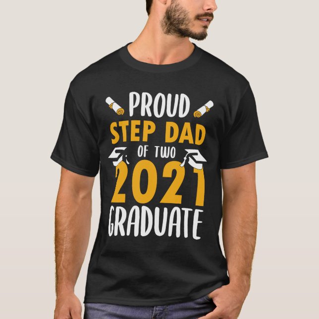 Camiseta Orgulloso paso papá de dos mellizos graduados en 2 (Anverso)