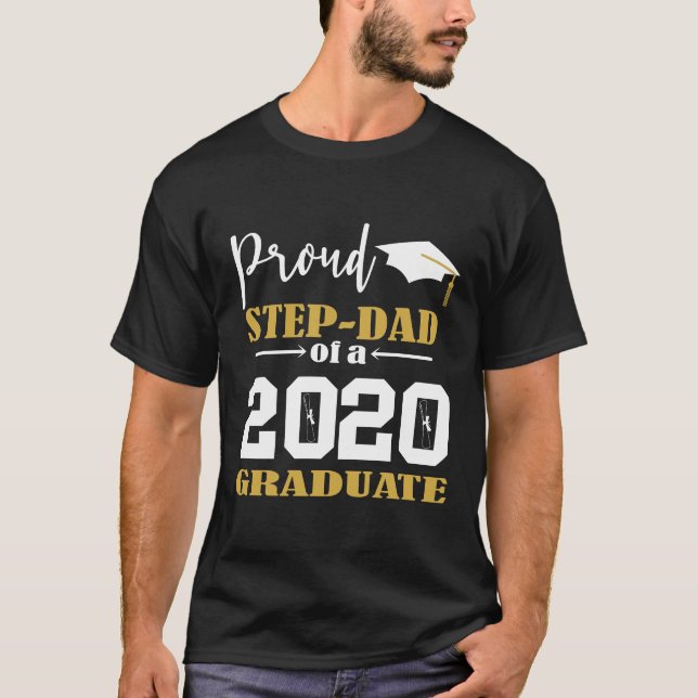 Camiseta Orgulloso paso papá de un graduado blanco en 2020 (Anverso)