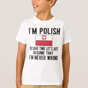 Camiseta Orgulloso patrimonio polaco Polonia Rota la bander