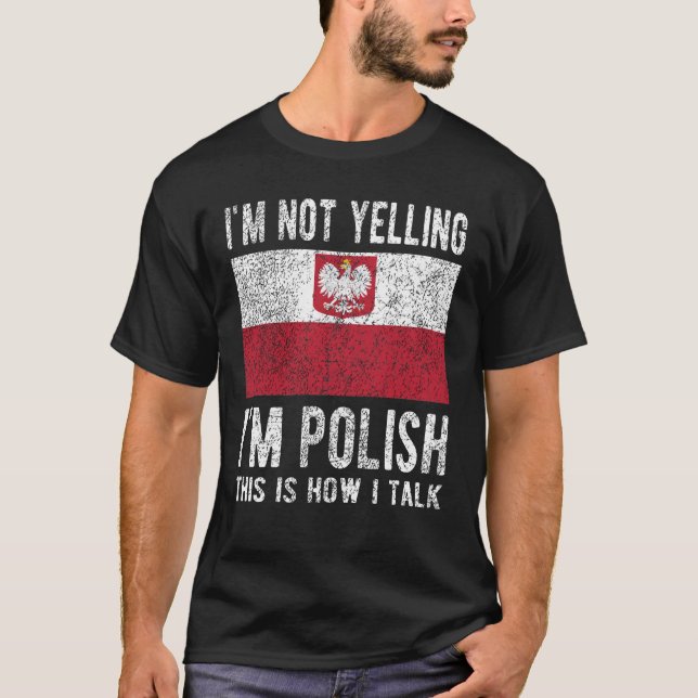 Camiseta Orgulloso patrimonio polaco Polonia Rota la bander (Anverso)