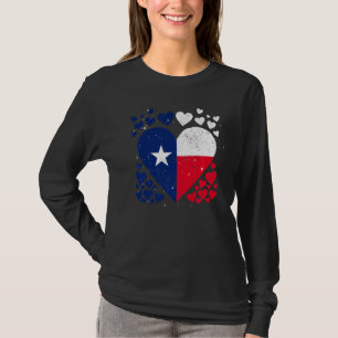 Camiseta Orgulloso patriota texano bandera de Texas corazón