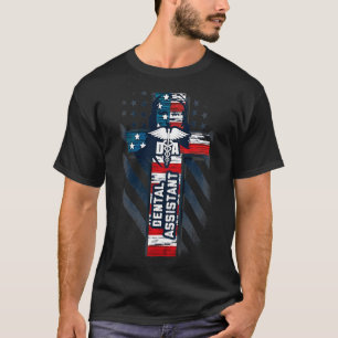 Camiseta Orgulloso Patriótico Americano Dental Assistant