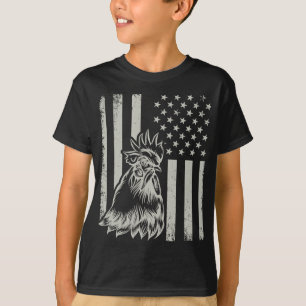 Camiseta Orgulloso Patriótico Granjero de Pollo Gallo Amant