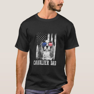 Camiseta Orgulloso perro gracioso con bandera de los Estado