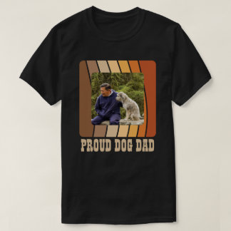 Camiseta Orgulloso perro papá Personalizado foto retro vint