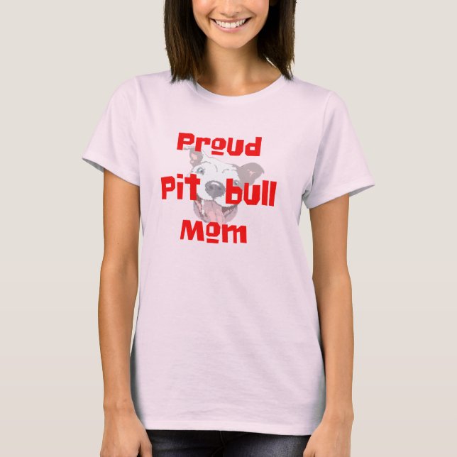 Camiseta orgulloso pit bull mamá regalo perro amante diseño (Anverso)