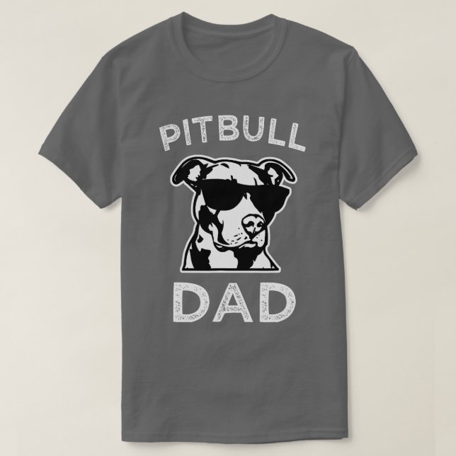 Camiseta Orgulloso Pitbull Dad Mens Pit Bulldog divertido P (Diseño del anverso)