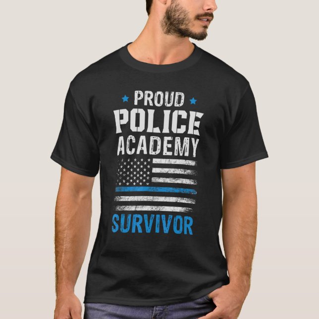 Camiseta Orgulloso Policía Sobreviviente de Academia Polici (Anverso)