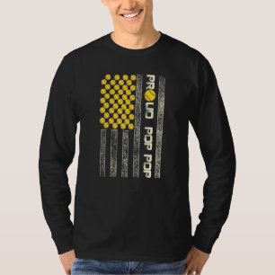 Camiseta Orgulloso Pop Bandera Americana Softbol Padre P
