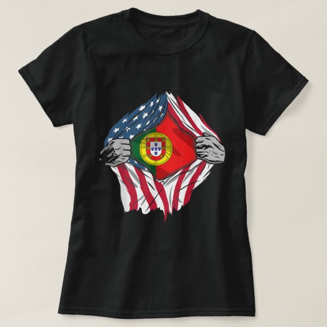Camiseta Orgulloso Portugal, patrimonio superportugués, raí (Diseño del anverso)