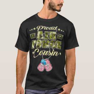 Camiseta Orgulloso primo de la Fuerza Aérea Camo Bandera Es