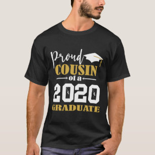 Camiseta Orgulloso primo de un blanco graduado en 2020