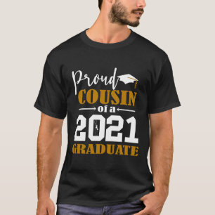 Camiseta Orgulloso primo de un blanco graduado en 2021