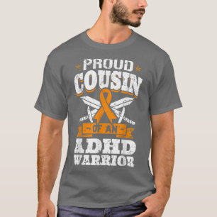 Camiseta Orgulloso Primo De Un Déficit De Atención De Guerr