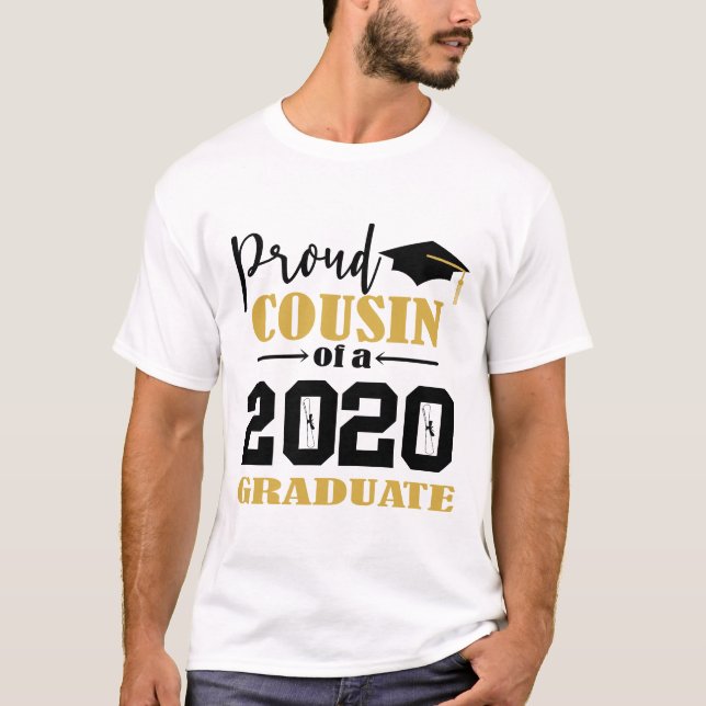 Camiseta Orgulloso primo de un graduado de 2020 (Anverso)