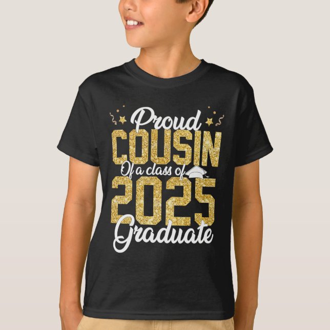 Camiseta Orgulloso Primo De Un Graduado Superior De 2025 (Anverso)