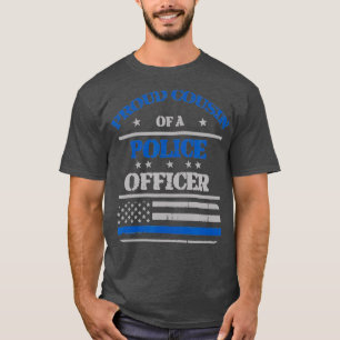Camiseta Orgulloso primo de un oficial de policía en una c