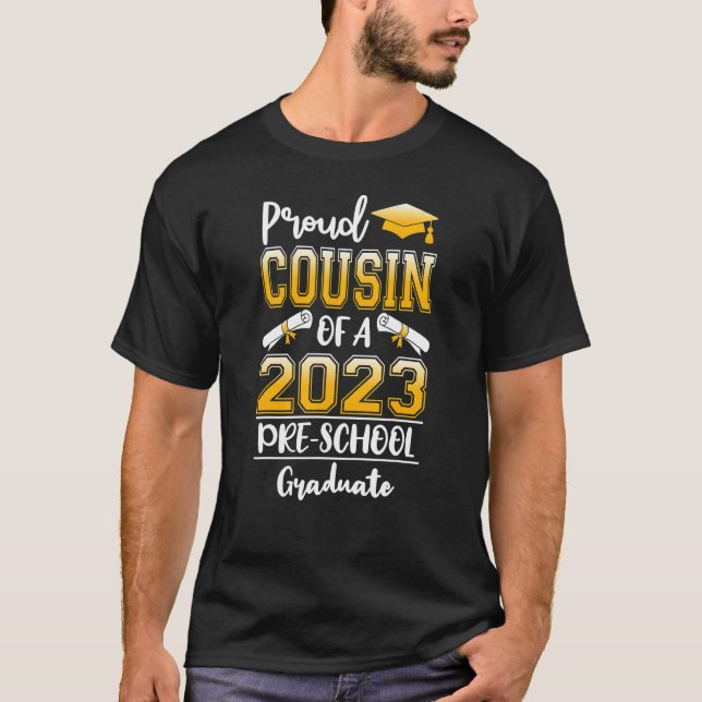Camiseta Orgulloso primo de una clase de preescolar de 2023 (Anverso)