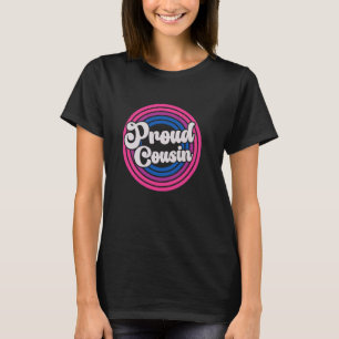 Camiseta Orgulloso primo Groovy LGBTQ Bisexual Orgullo Band