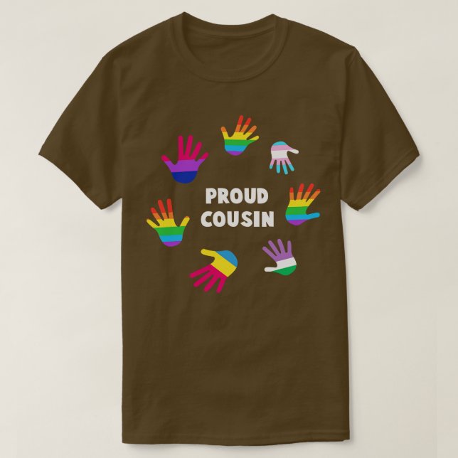Camiseta Orgulloso primo LGBT Orgullo Gay Tee Apoyo LGBTQ G (Diseño del anverso)