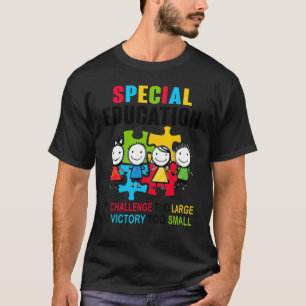 Camiseta orgulloso profesor de autismo SPED no hay desafío 