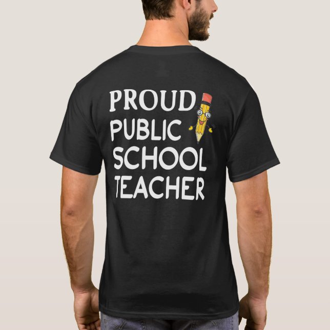 Camiseta Orgulloso profesor de escuela pública (Reverso)