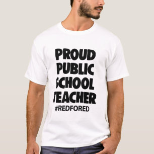 Camiseta Orgulloso Profesor De Escuelas Públicas Rojo Para 