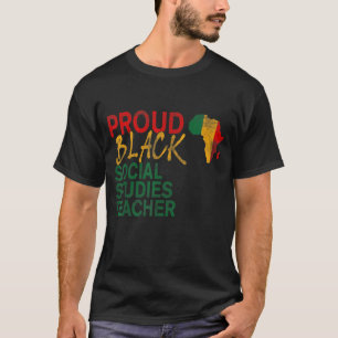 Camiseta Orgulloso profesor de Estudios Sociales Negros afr