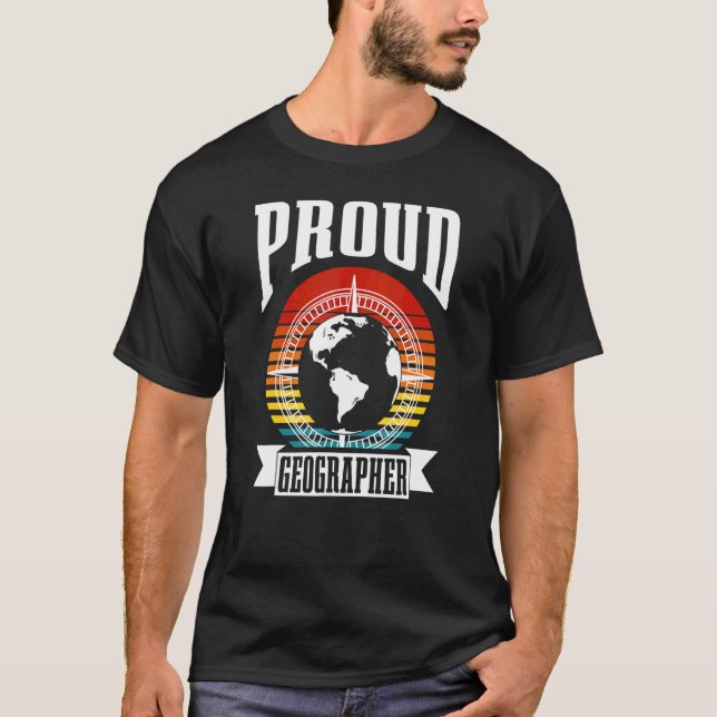Camiseta Orgulloso profesor de geografía estudiantil Geogra (Anverso)