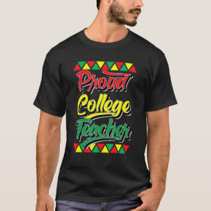 Camiseta Orgulloso profesor universitario de historia negra