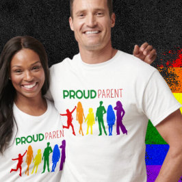 Camiseta Orgulloso progenitor Orgullo Gay Femenino Silhouet
