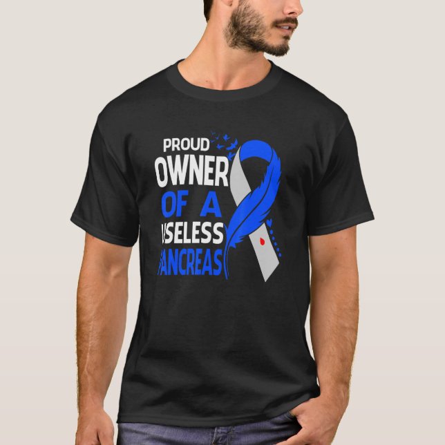 Camiseta Orgulloso Propietario De Una Inútil Diabetes T1D E (Anverso)