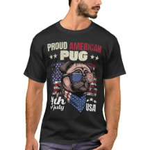 Orgulloso Pug Americano 4 de Julio Regalo para Ama