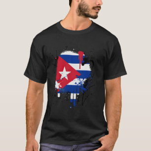 Camiseta Orgulloso regalo cubano Paintsplash Retro artístic