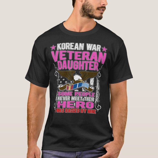 Camiseta  Orgulloso regalo de hija veterana de guerra de Co (Anverso)